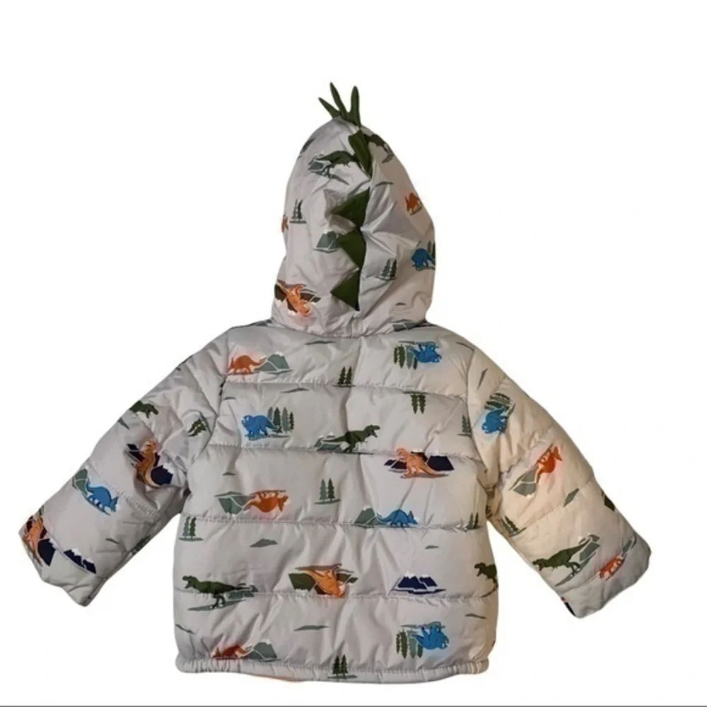 Carters Dinosaur Coat 18 Months Spike Hood Boys Puffy winter coa